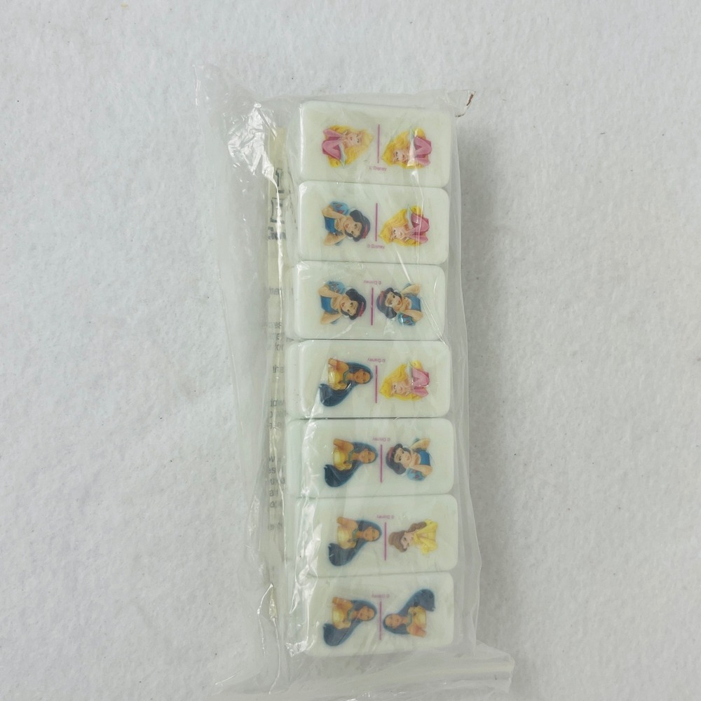 Disney Princess Dominoes Game Kids OS 28 Pieces White Cardinal New